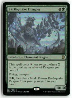 Earthquake Dragon 228 Commander Legends: Battle for Baldur's Gate MTG Foil LP - Image 1
