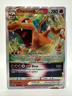 Charizard VSTAR 018/172 Brilliant Stars Ultra Rare Full Art Pokemon, NM - Image 1