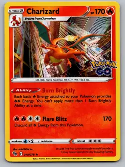 Charizard 010/078 Holo Rare Pokemon GO Pokemon Holo Near Mint - Image 1