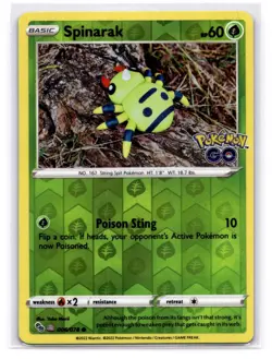 Spinarak (Peelable Ditto) Pokemon GO 006/078 LP-NM - Image 1