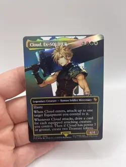 MTG Commander: Final Fantasy Cloud, Ex-SOLDIER (Borderless) Foil M 202 - Image 3