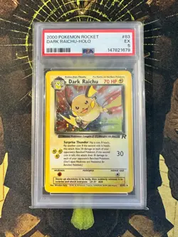 Pokemon Dark Raichu 83/82 Team Rocket Holo Vintage PSA 5 - Image 1