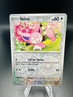 Pokemon TCG - Reverse Holo Skitty 130/162 - Temporal Forces 2024 - Image 1