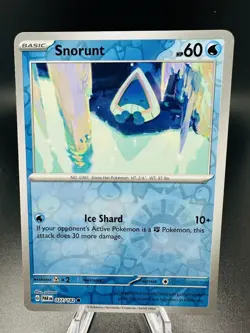 Pokemon TCG - Reverse Holo Snorunt 37/182 - Paradox Rift 2023 - Image 1