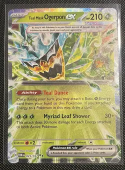 Pokemon Sv06 Twilight Masquerade Teal Mask Ogerpon EX 025/167 Double Rare Holo - Image 1