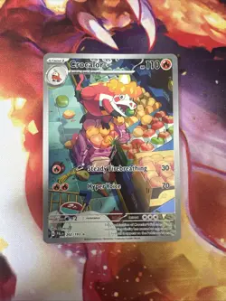 Pokemon TCG Crocalor Scarlet & Violet Paldea Evolved 202/193 Illustration Rare - Image 1