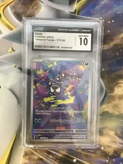 Gastly Pokemon Tempril Forces Full Art 177/162 CGC 10 - Image 1