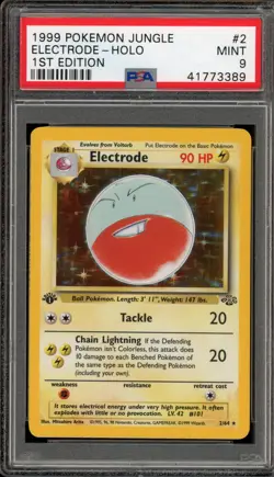 Pokemon Electrode Jungle 1st Edition Holo Rare #2 PSA 9 Mint - Image 1