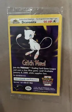 **Sealed** And New “Flying” Dragonite WOTC Black Star Pokemon Movie Promo - Image 1