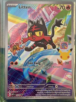Rowlet Litten Popplio - First Partner Illustration Set - Pokemon Gen 7 TCG NM - Image 2