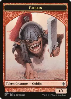 GOBLIN 1/1 TOKEN MTG - KTK KHANS OF TARKIR 007/013 LP - CHEAP - Image 1