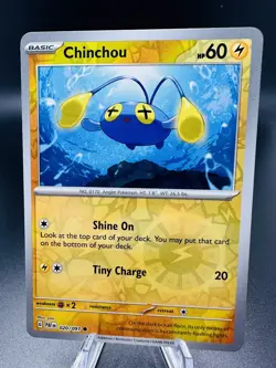Pokemon TCG - Reverse Holo Chinchou 20/91 - Paldean Fates 2024 - Image 1