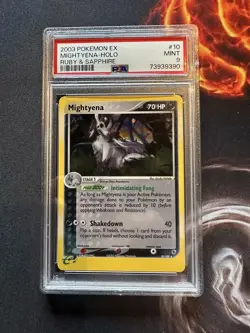 Pokemon TCG Mightyena EX Ruby and Sapphire 10/109 Holo Rare 💎PSA 9 Mint💎 - Image 1