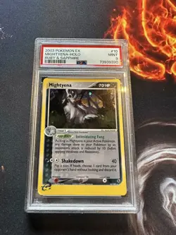 Pokemon TCG Mightyena EX Ruby and Sapphire 10/109 Holo Rare 💎PSA 9 Mint💎 - Image 2