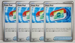 4X POKE PAD UNCOMMON PERFECT ORDER 081/088 MEGA EVOLUTION POKEMON PLAYSET NM/M - Image 1