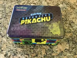 Pokemon Detective Pikachu Tin with Pin, Coin Stickers, Notepad - Image 4