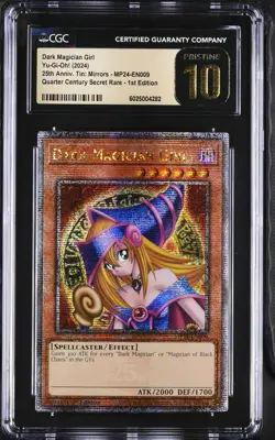 2024 YU-GI-OH! MP24-25TH ANV TIN: DUELING MIRRORS DARK MAGICIAN GIRL PRISTINE 10 - Image 1