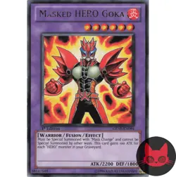 Yugioh Masked HERO Goka GENF-EN094 Rare 1st Edition LP - Image 1