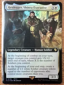 Magic MTG Final Fantasy - Heidegger, Shinra Executive EXTENDED ART FOIL 0136 - Image 1