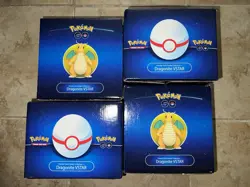✅ 4X Pokemon Go Premier Pokeball Deck Holder Dragonite VSTAR Collection NO PACKS - Image 2