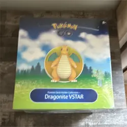 Pokemon TCG Pokemon GO Premier Deck Holder Collection Dragonite VSTAR Promo Box - Image 1