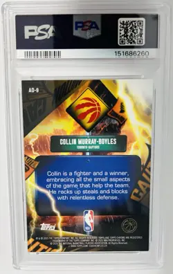 2025 Topps Chrome Collin Murray-Boyles ADVISORY RC CASE HIT - PSA 10 Gem Mint - Image 2