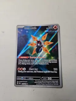 Pokemon TCG Iron Moth Illustration Rare Paradox Rift Card 187/182 - Image 1