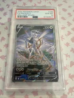 PSA 10 Arceus V Alt Art Brilliant Stars 166/172 Pokemon Card FA SWSH 2022 - Image 3
