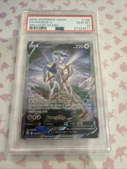 PSA 10 Arceus V Alt Art Brilliant Stars 166/172 Pokemon Card FA SWSH 2022 - Image 4