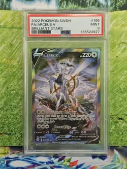 Pokemon Arceus v Alt Art 166/172 Brilliant Stars Psa 9 - Image 1
