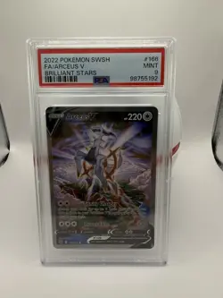 Pokemon Arceus v Alt Art 166/172 Brilliant Stars Psa 9 - Image 1