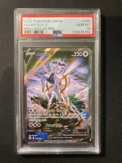 PSA 10 Arceus V 166/172 Brilliant Stars Alternate Alt Art Pokemon Gem Mint - Image 1
