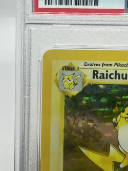 Pokemon TCG Raichu 14/102 Base Set Holo Rare PSA 4 - Image 3