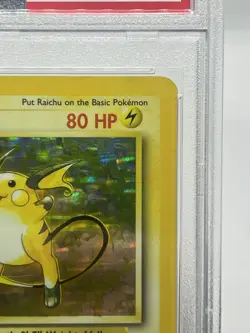 Pokemon TCG Raichu 14/102 Base Set Holo Rare PSA 4 - Image 4