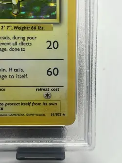 Pokemon TCG Raichu 14/102 Base Set Holo Rare PSA 4 - Image 5