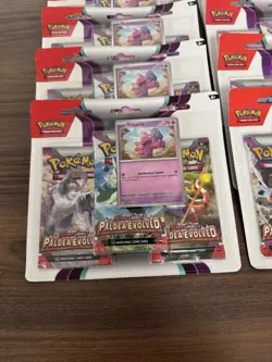 10 x Pokemon TCG Scarlet & Violet Paldea Evolved Triple Blister Pack Brand New ✅ - Image 5