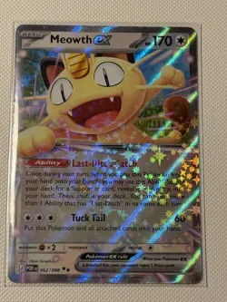 Pokemon TCG Meowth EX 62/88 Perfect Order Double Rare Card - Image 1