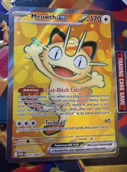 Meowth EX 107/088 Perfect Order Pokemon Card - Image 1