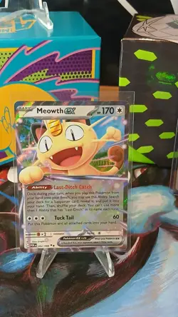 Pokemon TCG Meowth EX 062/088 Me03: Perfect Order Holo Double Rare Card - NM - Image 1