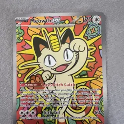 Meowth ex 121/088 Secret Rare Pokemon Card perfect 10 - Image 4