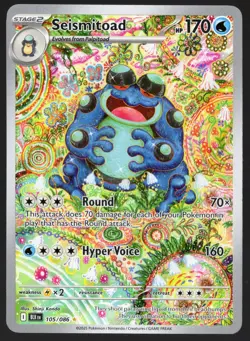 Seismitoad 105/086 Illustration Rare BLACK BOLT Pokemon Near Mint - Image 1