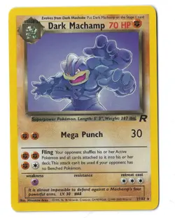 Dark Machamp 27/82 Team Rocket NH Rare Pokemon Card WOTC 2000 LP - Image 3
