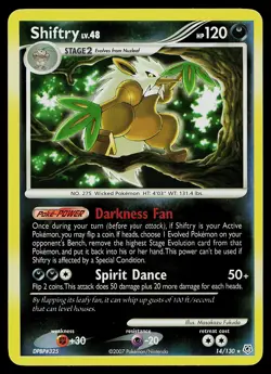 Pokemon Card - Shiftry Diamond and Pearl 14/130 Reverse Holo Rare - Image 1