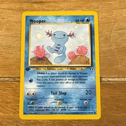 Pokemon TCG Wooper 71/75 1st Edition Neo Discovery Pokemon Card - Image 1