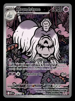 Houndstone 145/132 Illustration Rare Mega Evolution Pokemon Card - Image 1