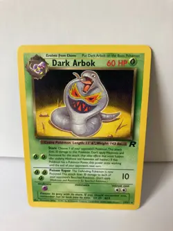 Dark Arbok 19/82 Team Rocket NH Rare Error Misprint Pokemon Card WOTC 2000 LP - Image 1