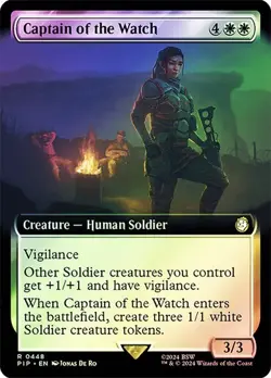 Captain of the Watch FOIL EXTENDED - 0448 - Rare - Fallout PIP MTG - Image 1