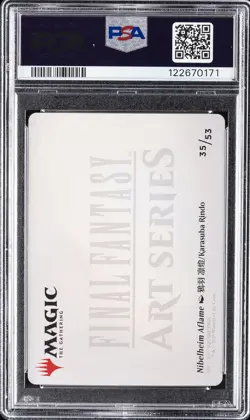 2025 MTG FINAL FANTASY ART SER GOLD STAMPED #35 NIBELHEIM AFLAME PSA 10 - Image 2