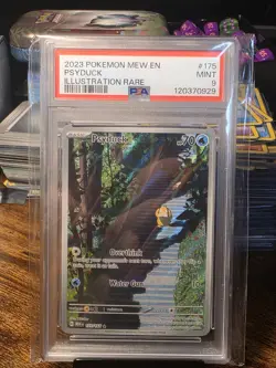2023 SV Pokemon Mew EN 151 Psyduck 175/165 Illustration Rare Full Art PSA 9 Mint - Image 1