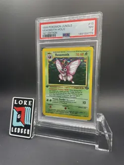 1999 Pokemon Jungle Venomoth Holo 1st Edition PSA 7 - Image 1